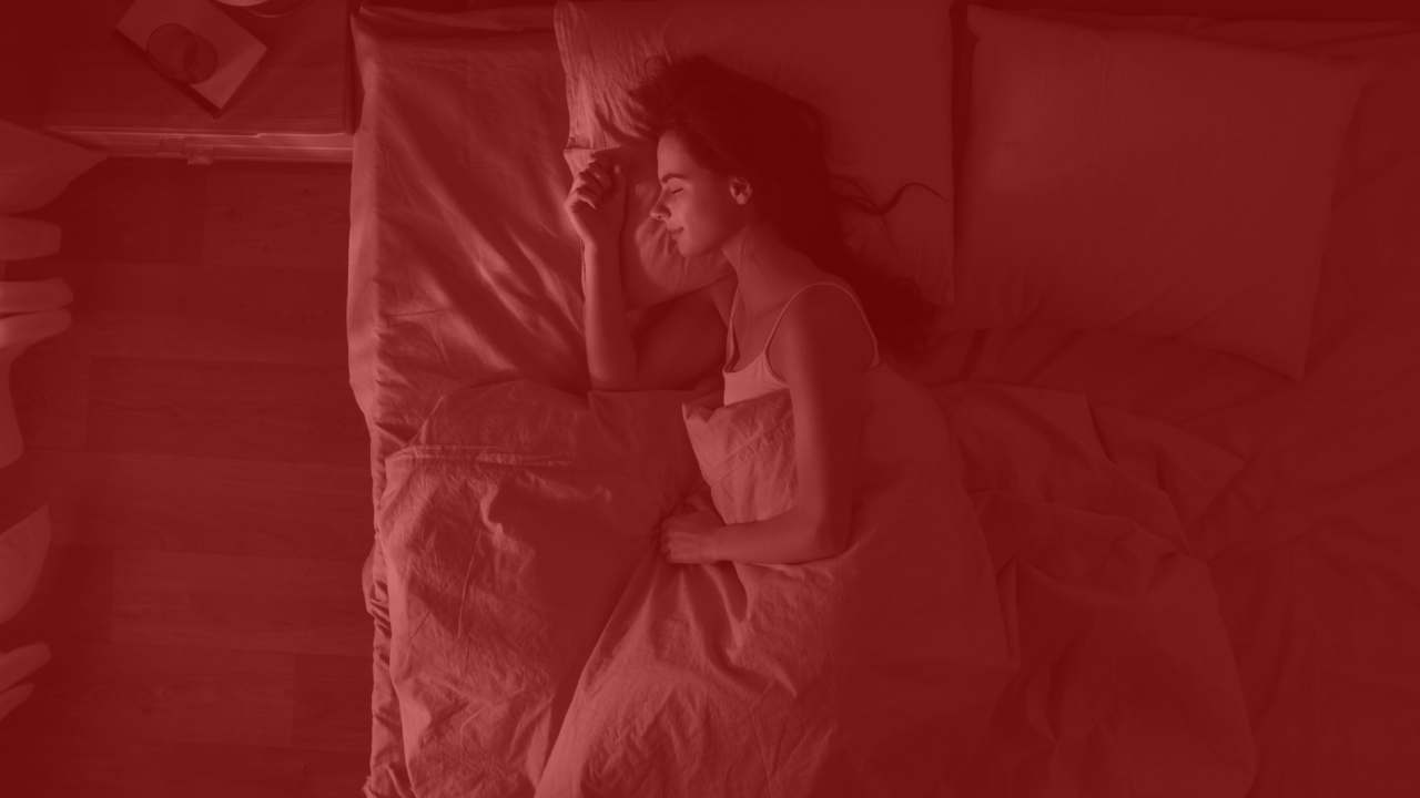 Lámpara luz roja para dormir